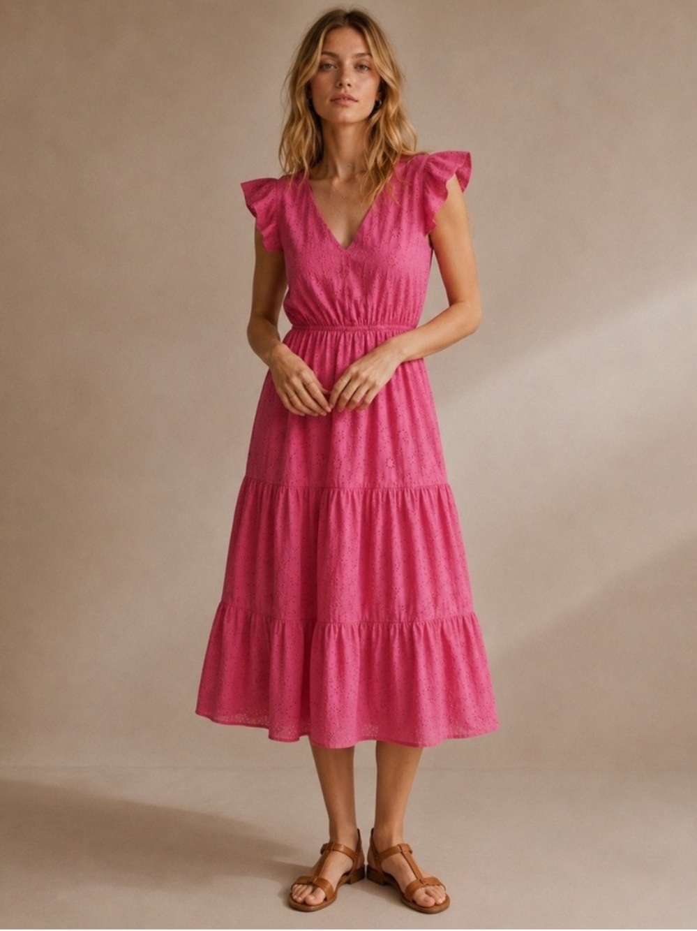 J.Crew Cotton Eyelet Midi Dress